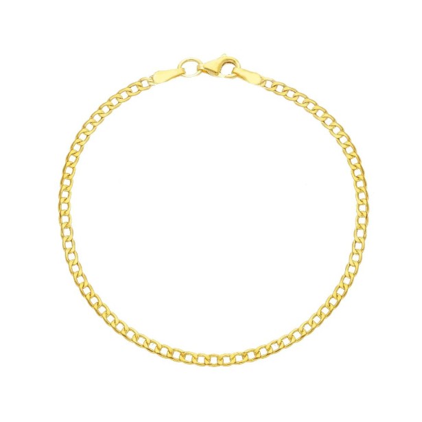 Bracciale catena groumette in oro giallo 750/ooo