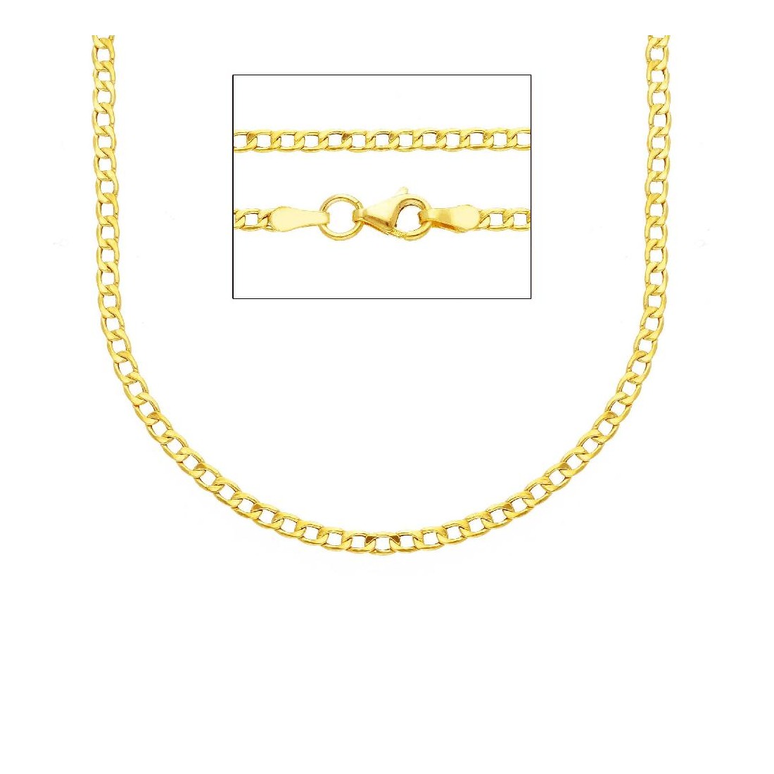 Catena groumette in oro giallo 750/ooo