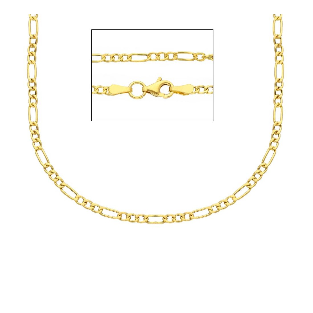 Catena figaro in oro giallo 750/ooo