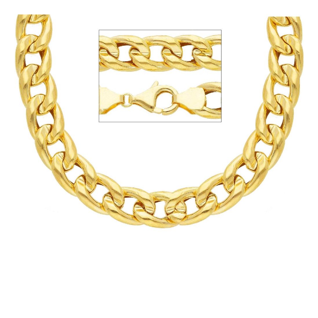 Catena groumette in oro giallo 750/°°°