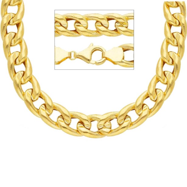 Catena groumette in oro giallo 750/°°°