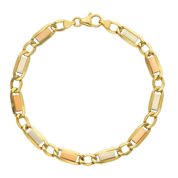 Bracciale catena in oro tre colori 750/°°°