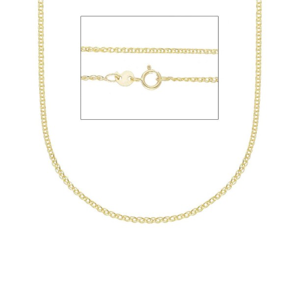 Catena spiga in oro giallo 375/°°°