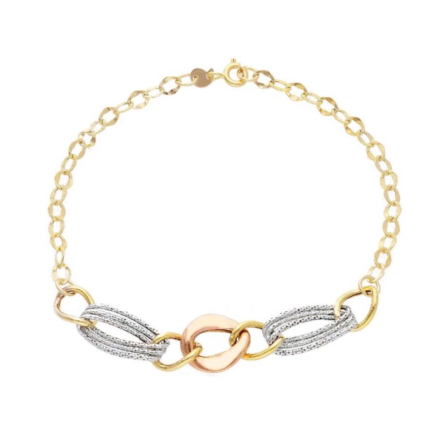 Bracciale in oro tre colori 375/°°°