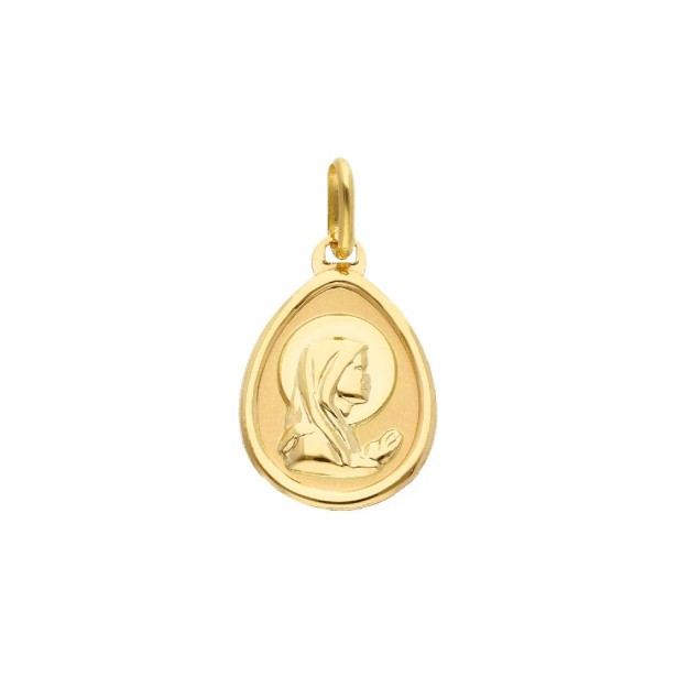 Medaglia in oro giallo 375/ooo con Madonna
