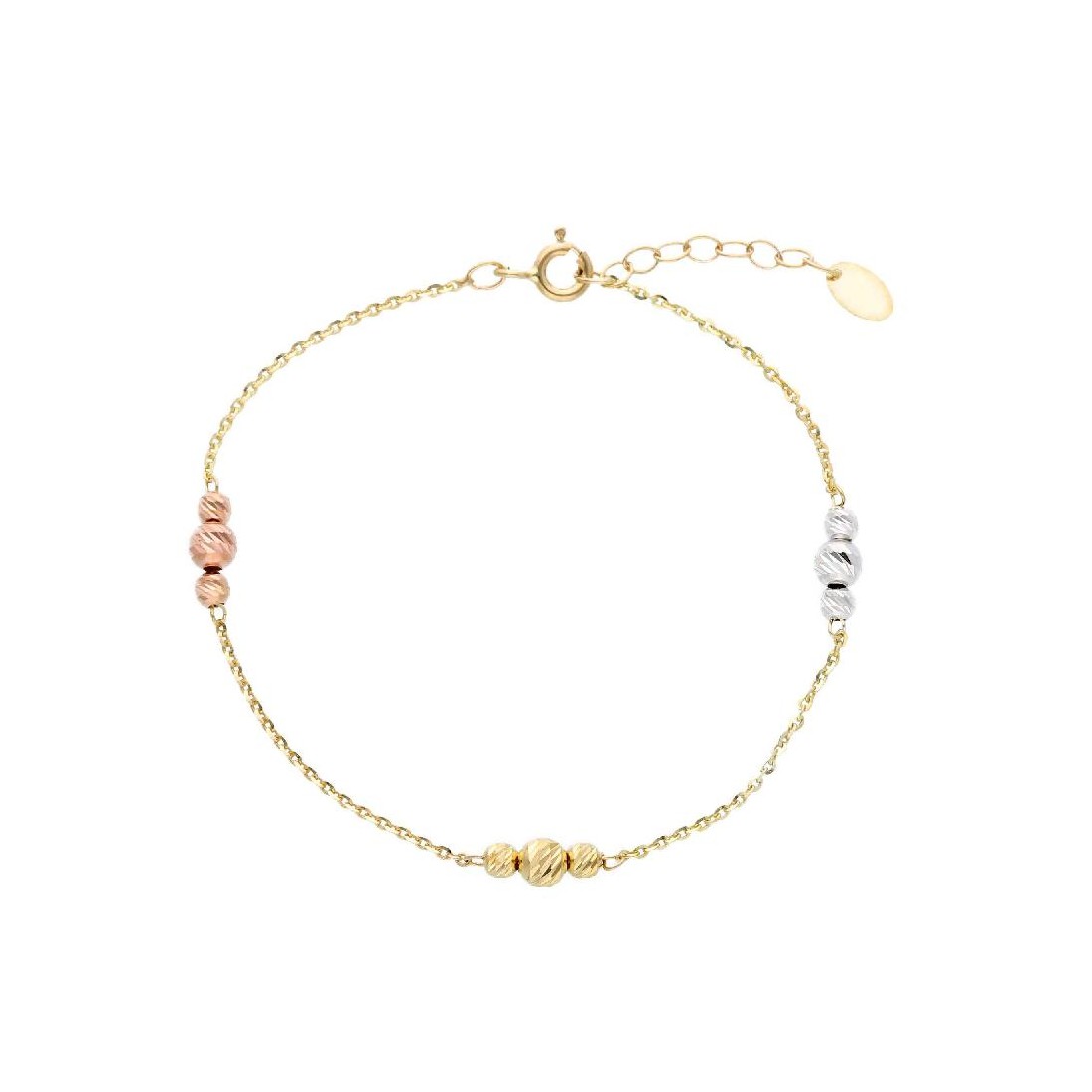 Bracciale in oro tre colori 375/ooo