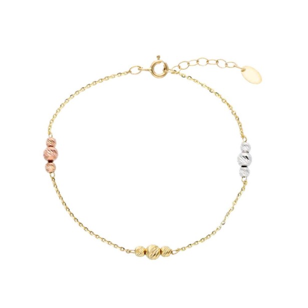 Bracciale in oro tre colori 375/ooo