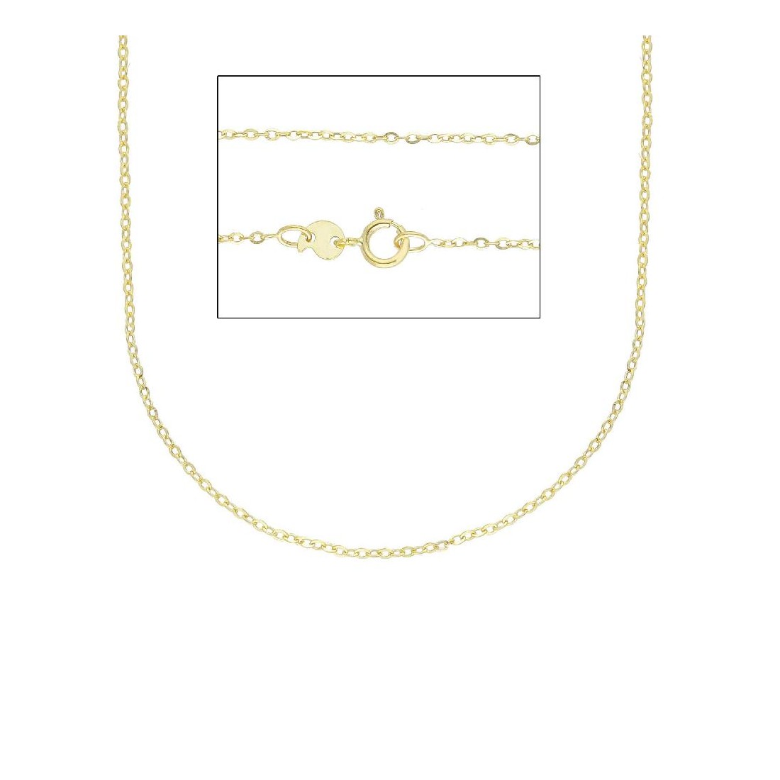 Catena rolò in oro giallo 375/°°°