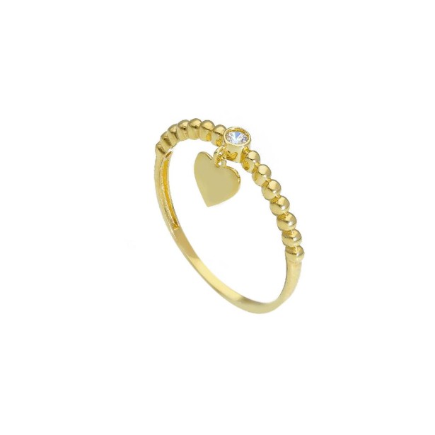Anello in oro giallo 375/°°° con cuore