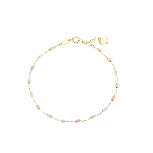 Bracciale in oro tre colori 375/ooo