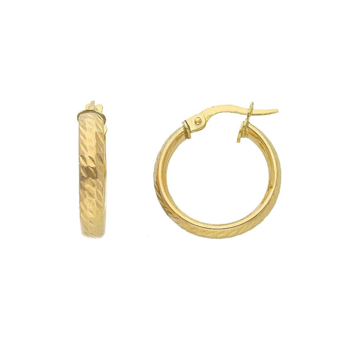 Orecchini cerchio in oro giallo 375/ooo