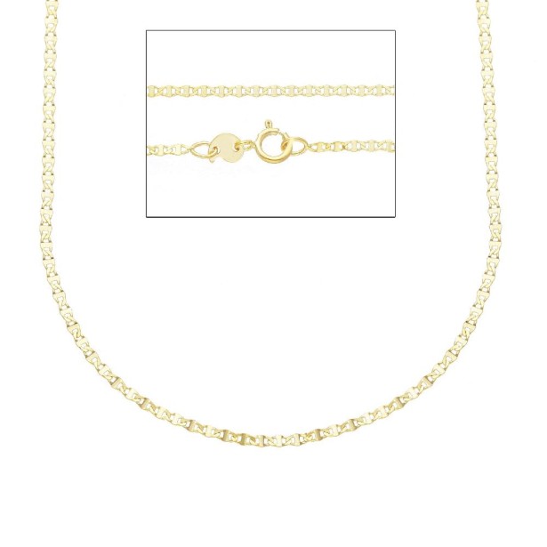 Catena traversino in oro giallo 375/°°°