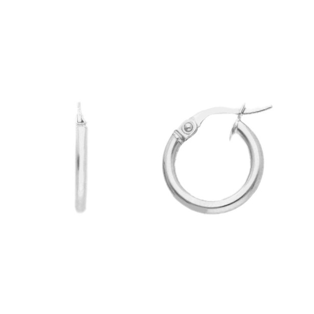 Orecchini cerchio in oro bianco 375/°°°