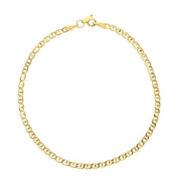Bracciale catena traversino in oro giallo 375/°°°