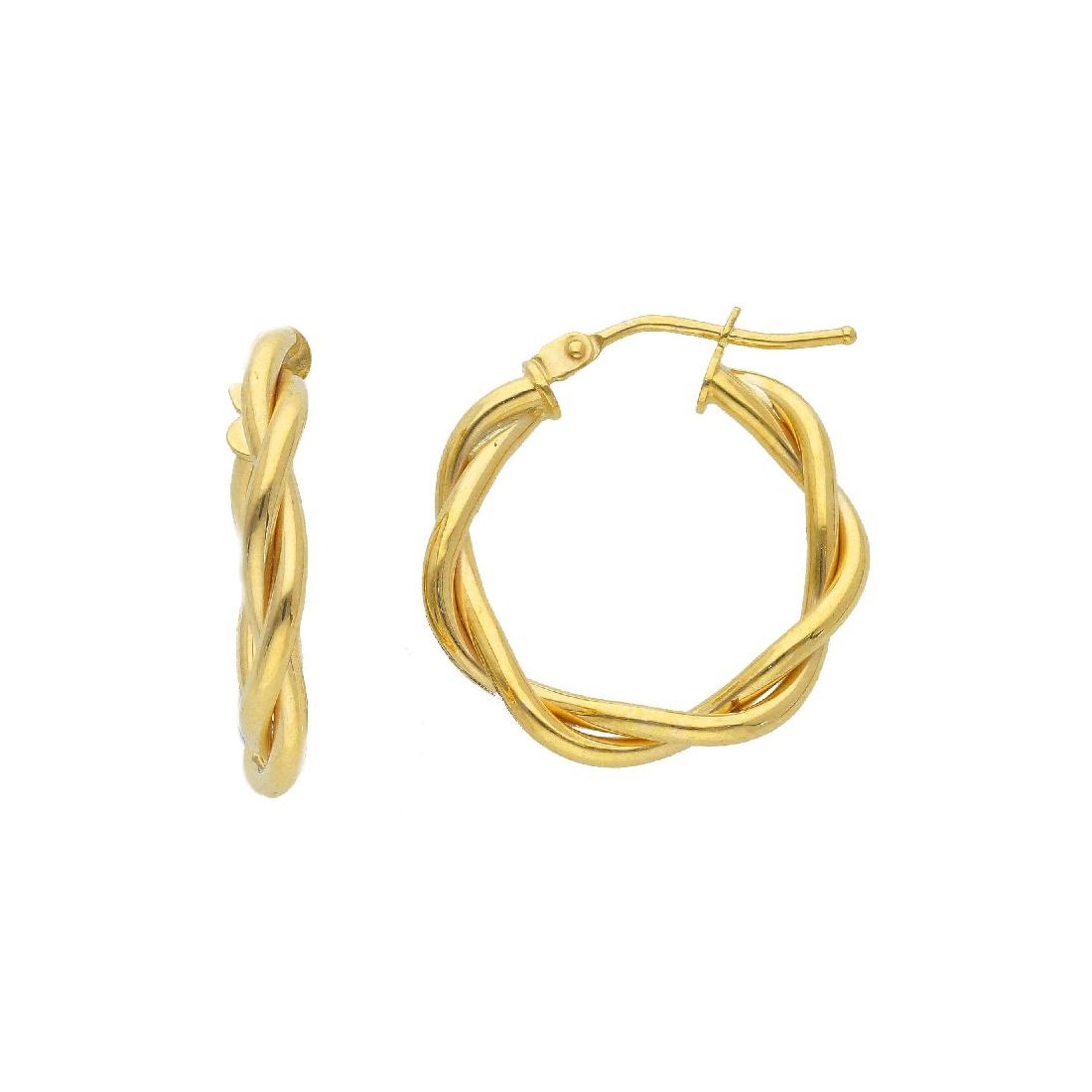 Orecchini cerchio in oro giallo 375/ooo