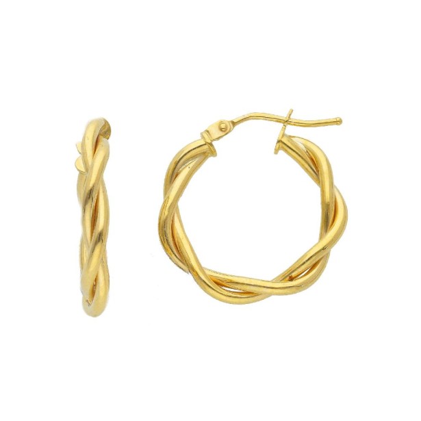 Orecchini cerchio in oro giallo 375/ooo