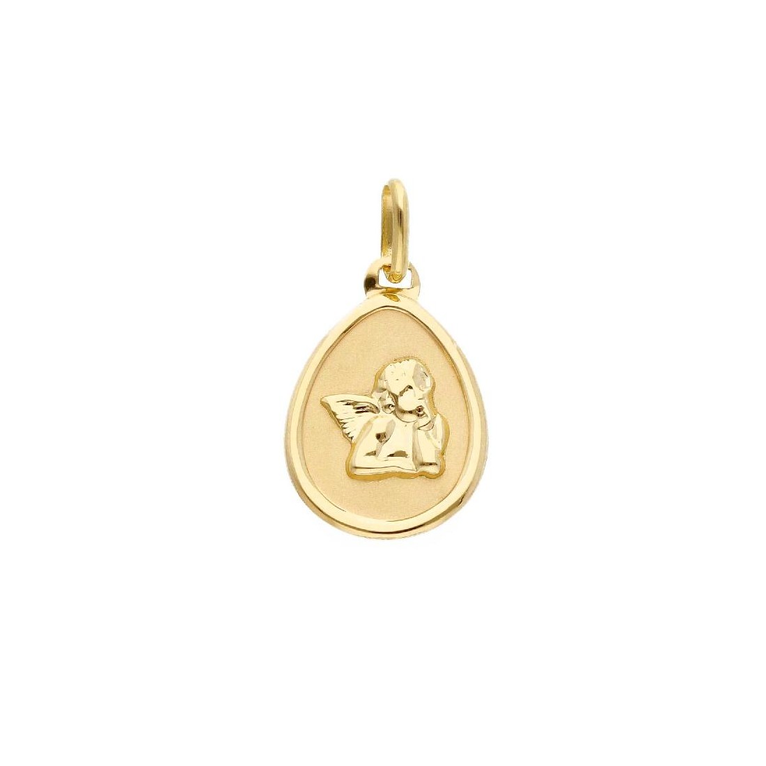 Medaglia in oro giallo 375/ooo con angelo