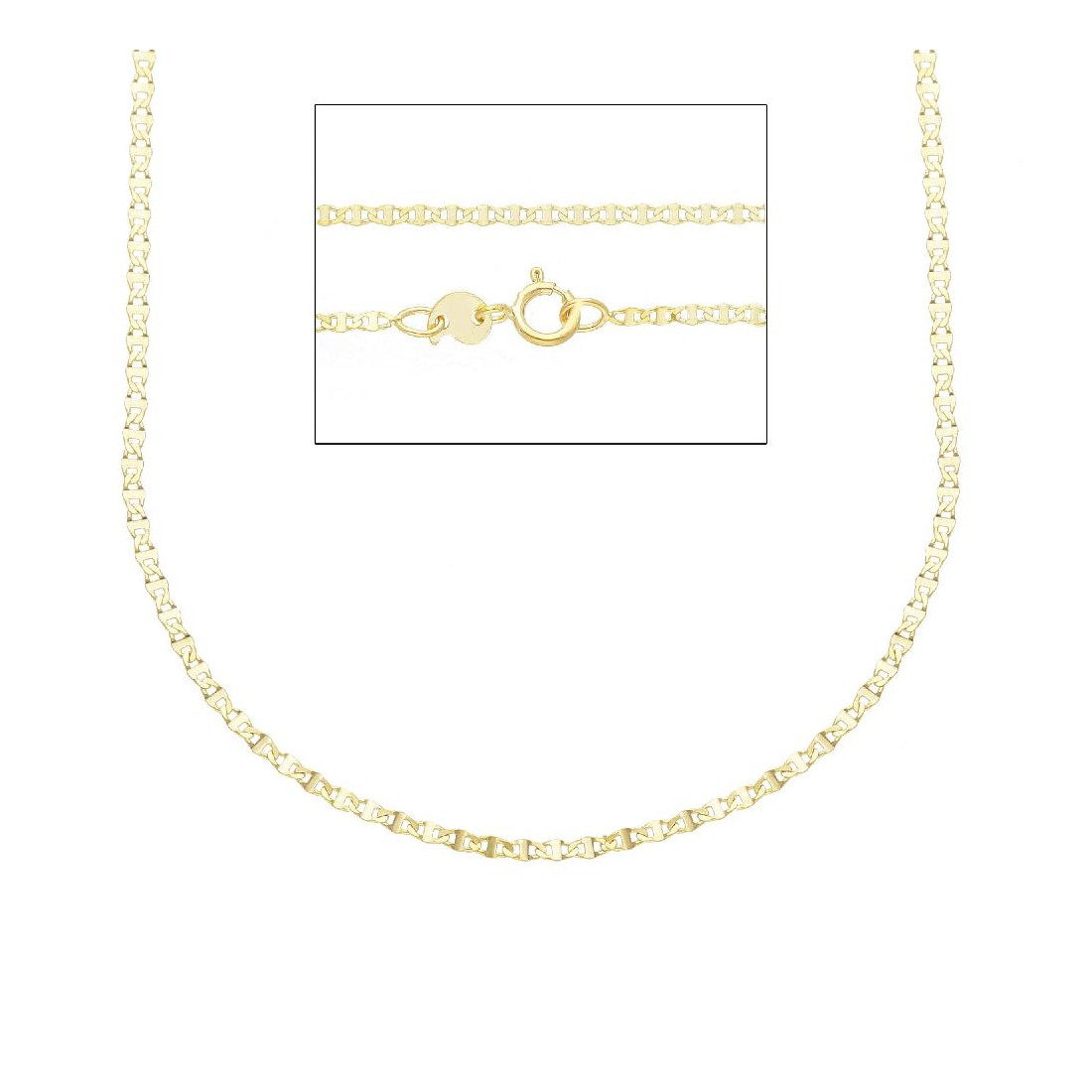 Catena traversino in oro giallo 375/ooo