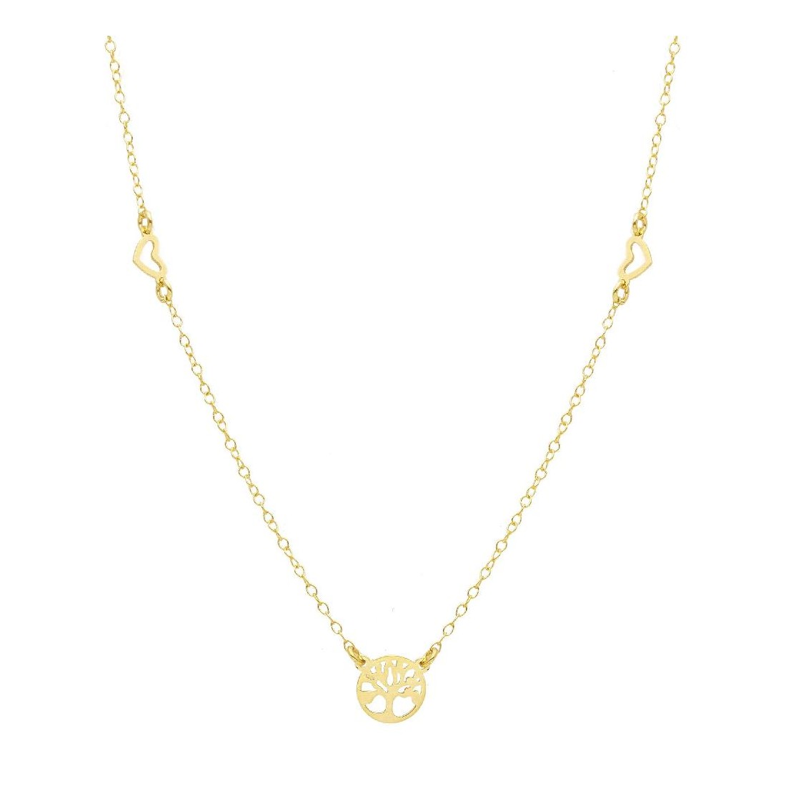 Girocollo in oro giallo 375/°°° con charms