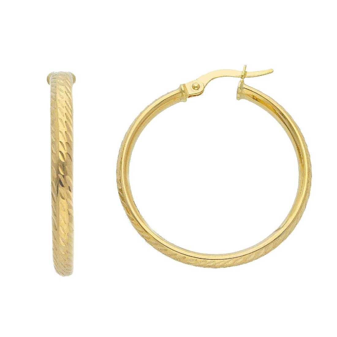 Orecchini cerchio in oro giallo 375/ooo