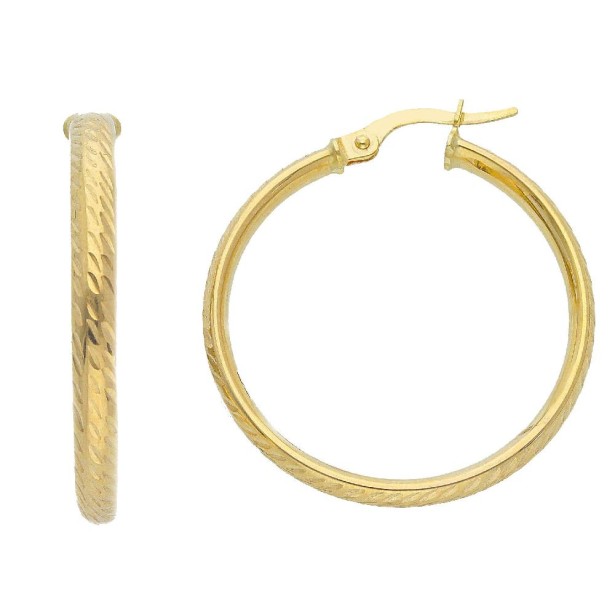 Orecchini cerchio in oro giallo 375/ooo