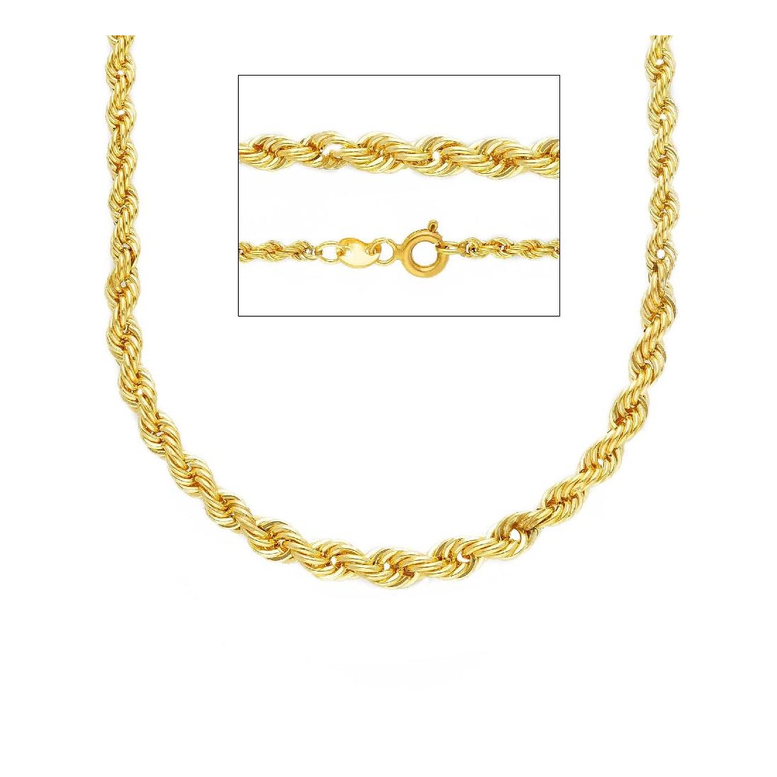 Catena corda in oro giallo 375/ooo