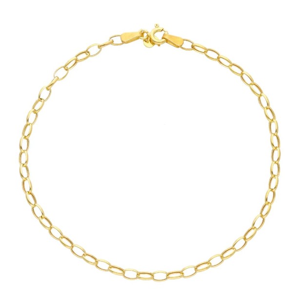 Bracciale catena rolò in oro giallo 375/ooo
