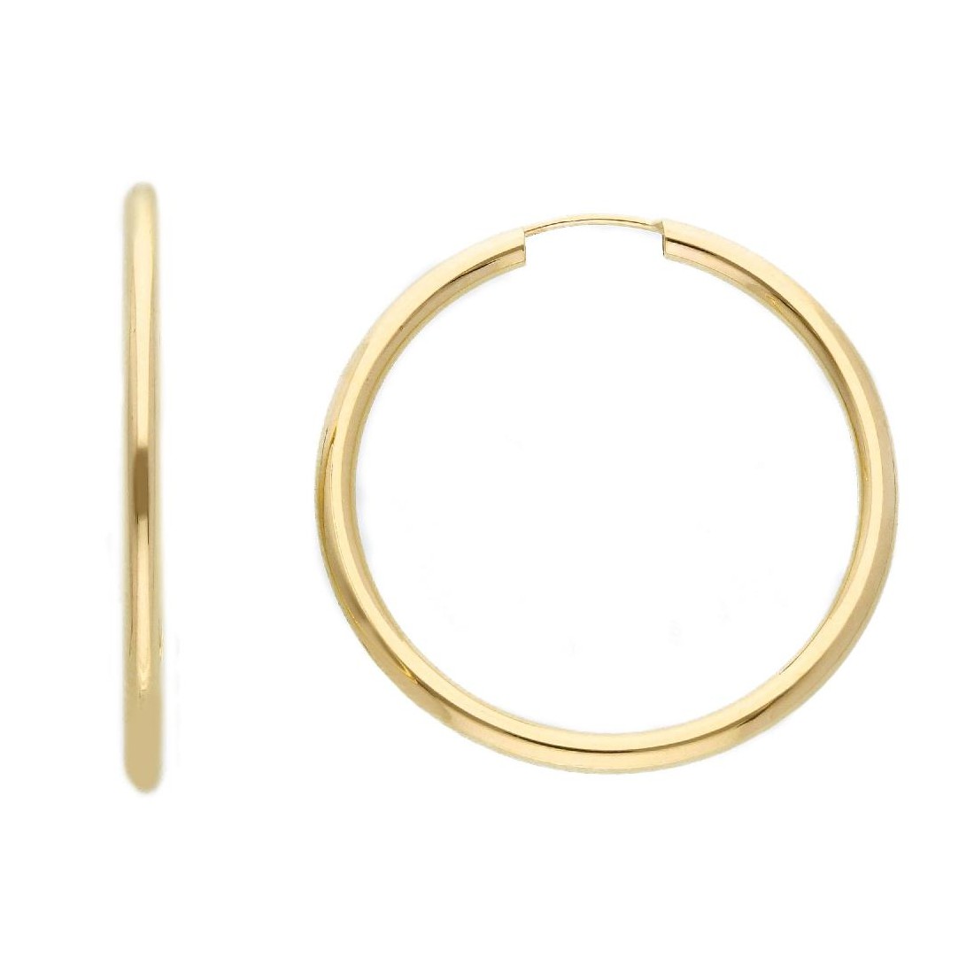 Orecchini cerchio in oro giallo 375/ooo