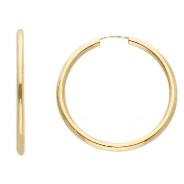 Orecchini cerchio in oro giallo 375/ooo
