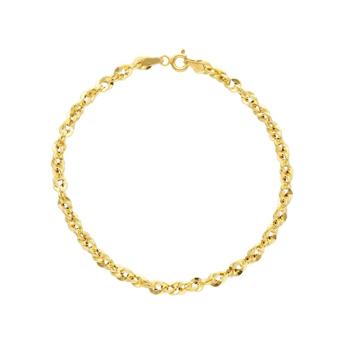 Bracciale catena in oro giallo 375/°°°