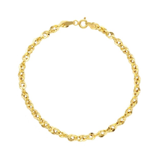 Bracciale catena in oro giallo 375/°°°