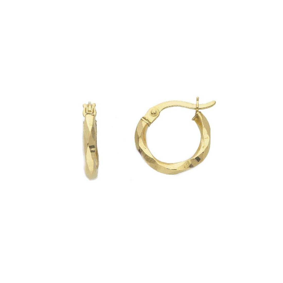 Orecchini cerchio in oro giallo 375/ooo