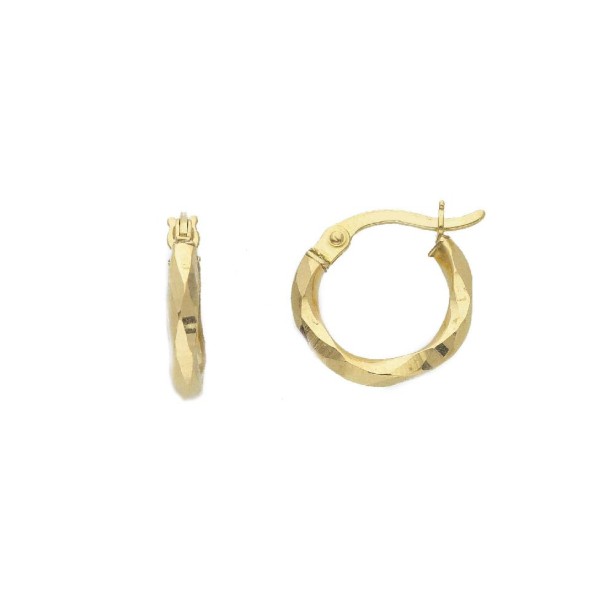 Orecchini cerchio in oro giallo 375/ooo
