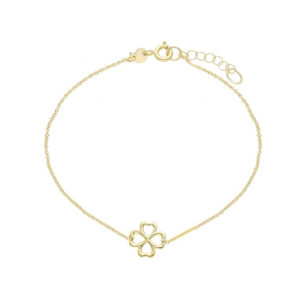 Bracciale in oro giallo 375/ooo con quadrifoglio