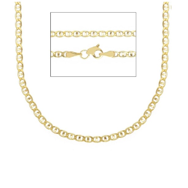 Catena traversino in oro giallo 375/°°°