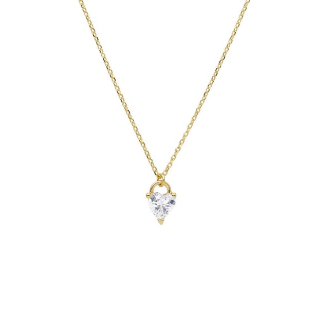 Girocollo punto luce in oro giallo 375/ooo  e zirconia cubica