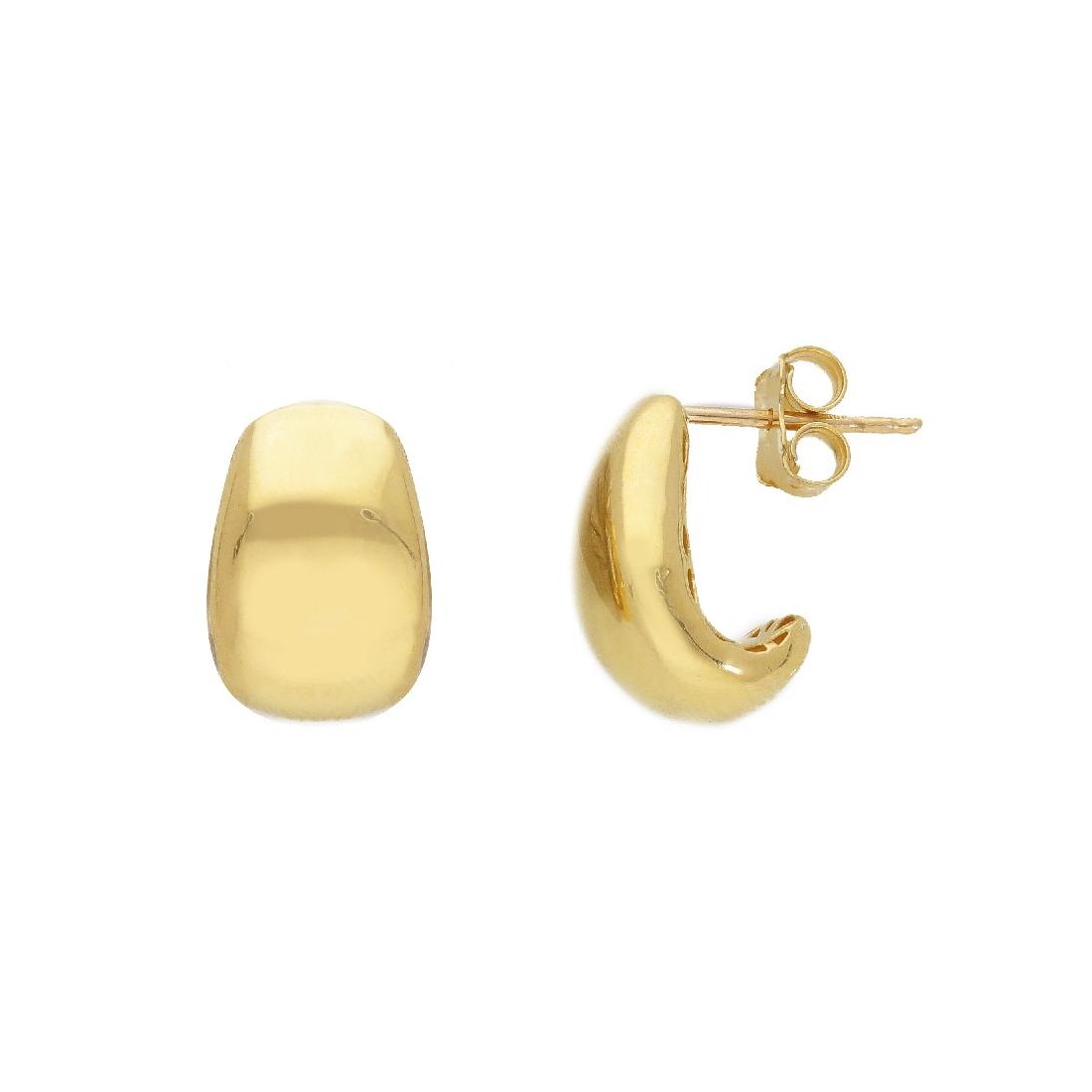 Orecchini lobo in oro giallo 375/ooo