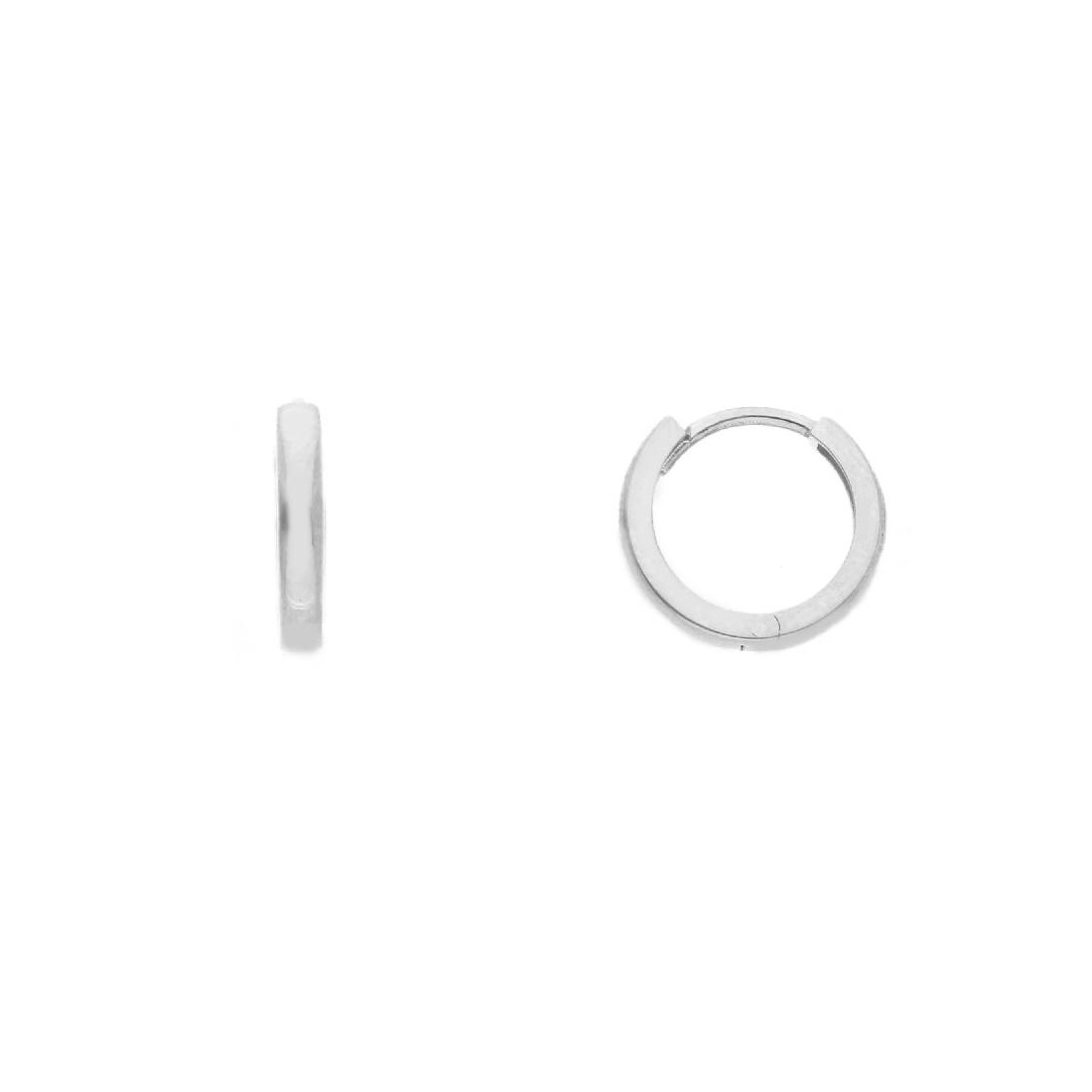 Orecchini cerchio in oro bianco 375/ooo