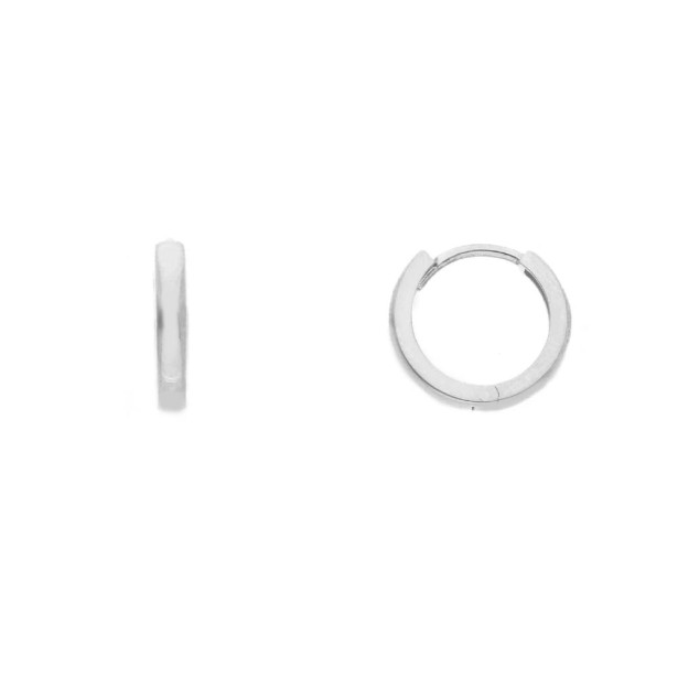 Orecchini cerchio in oro bianco 375/ooo