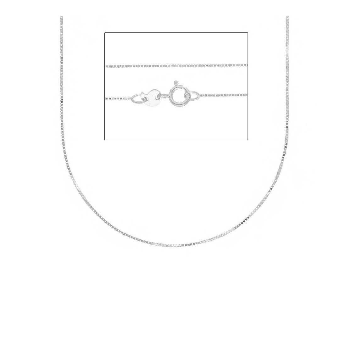 Catena veneta in oro bianco 375/ooo