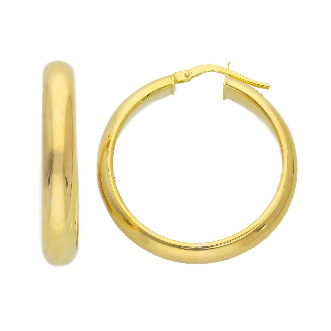 Orecchini cerchio in oro giallo 375/ooo