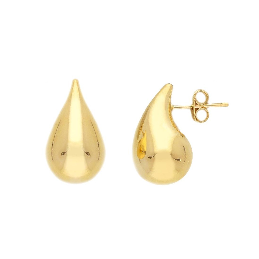 Orecchini lobo in oro giallo 375/°°°