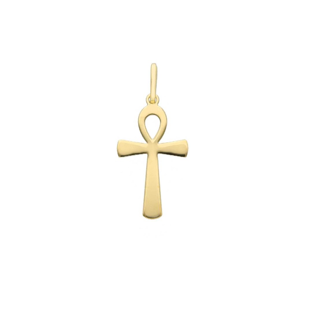 Ciondolo in oro giallo 375/°°° con croce della vita