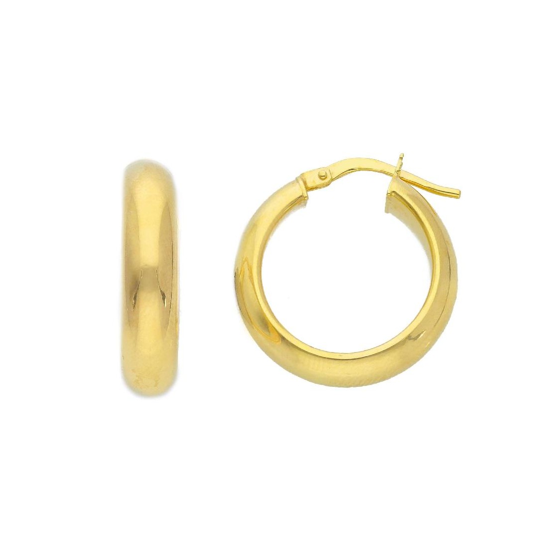 Orecchini cerchio in oro giallo 375/ooo