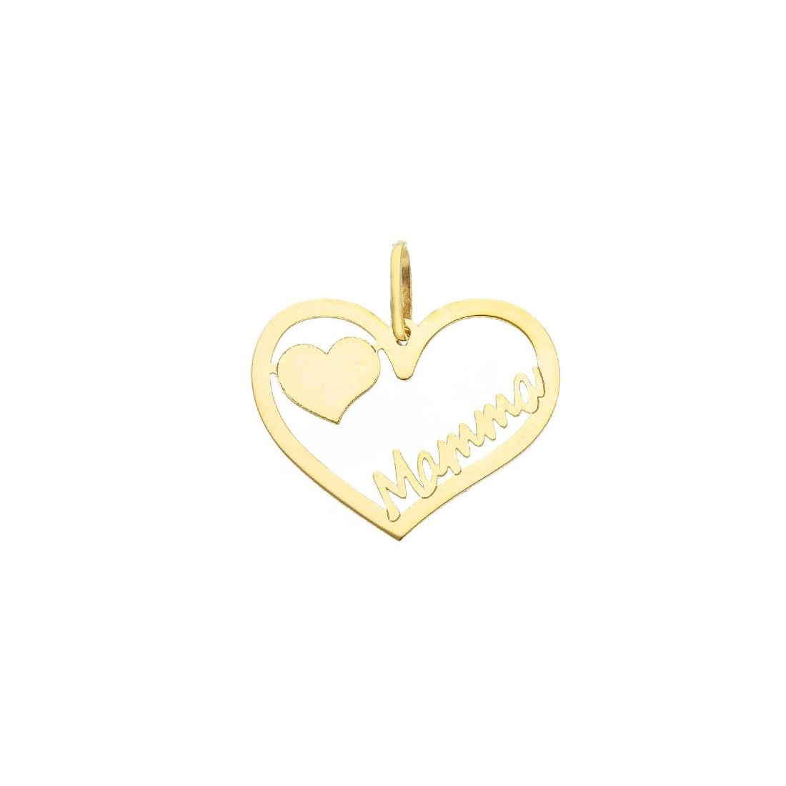 Ciondolo in oro giallo 375/ooo con cuore