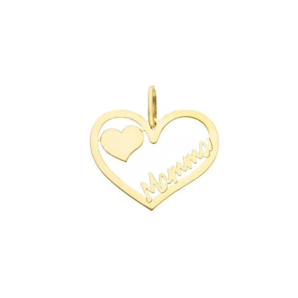 Ciondolo in oro giallo 375/ooo con cuore