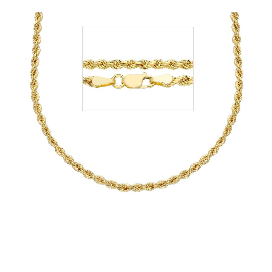 Catena corda in oro giallo 375/ooo