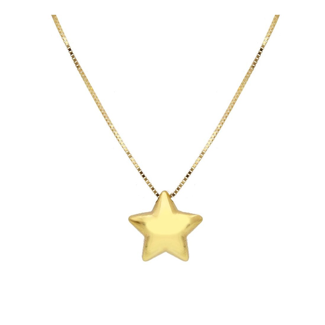 Girocollo in oro giallo 375/ooo con stella