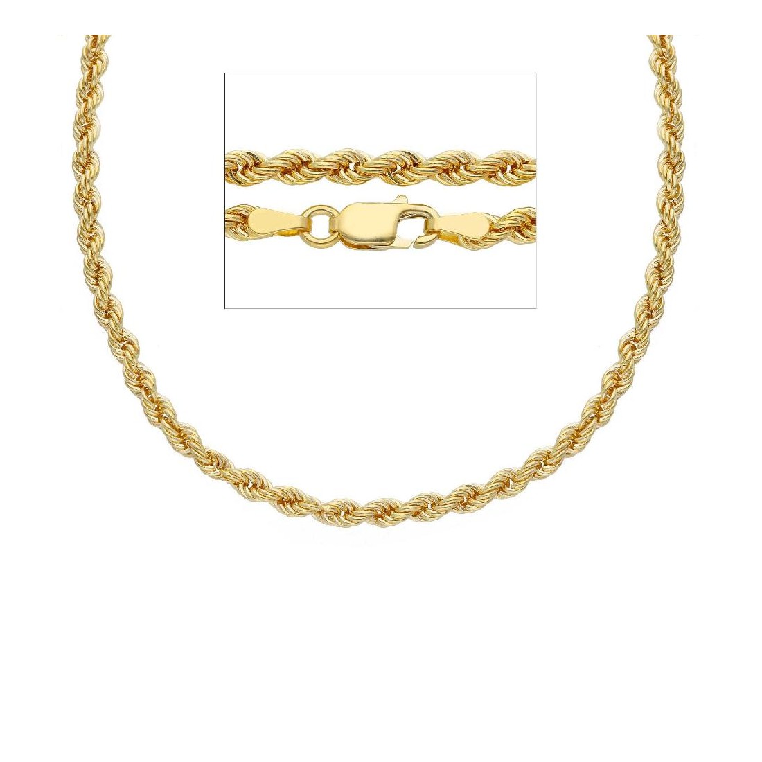 Catena corda in oro giallo 375/ooo