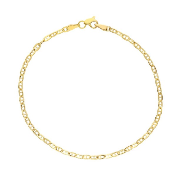 Bracciale catena traversino in oro giallo 375/°°°